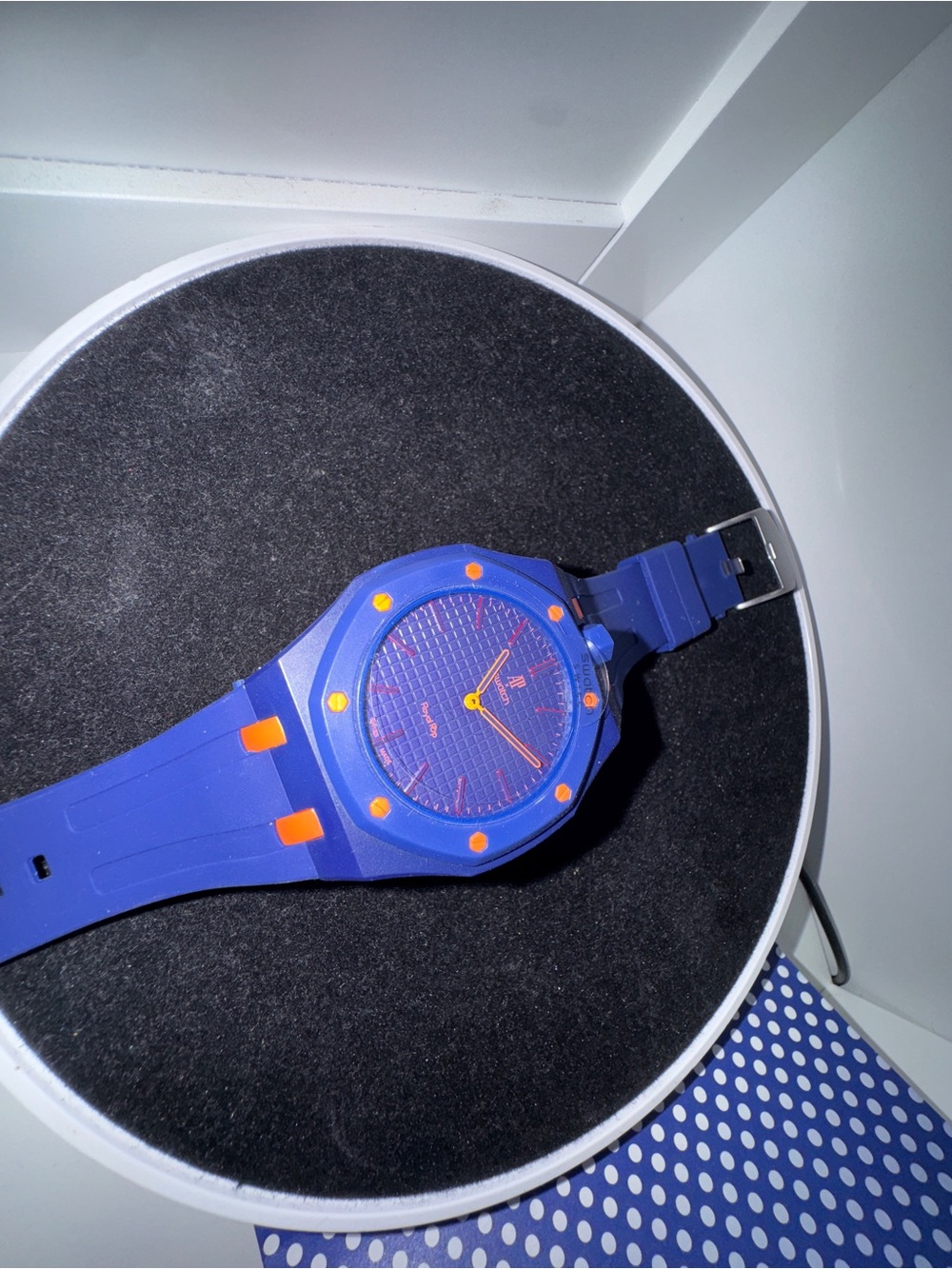 Orenji hachi ap x swatch watch wrist mod